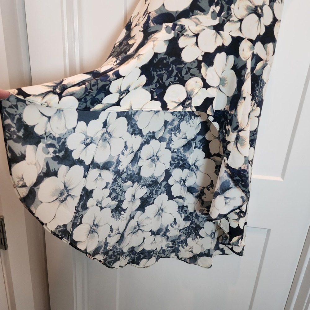 Intermix 100% Silk Floral Layered Maxi Dress High Low XS Black Ivory Resort $593 - Picture 7 of 16